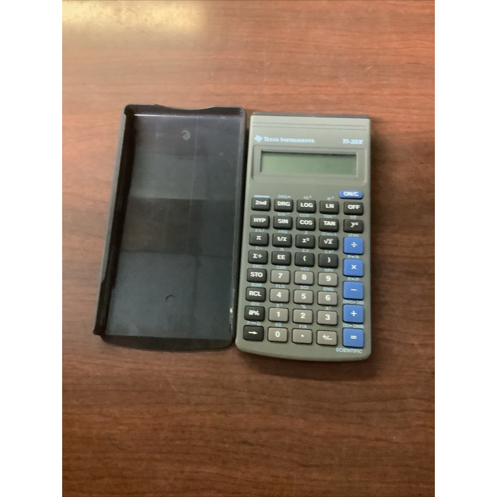 Texas Instruments TI 30X Calculator LCD Gray With Cover For Parts